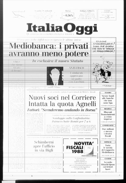 Italia oggi : quotidiano di economia finanza e politica